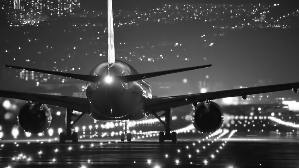 Plane on runway